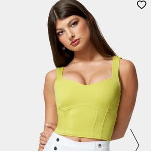 Bebe CROPPED SCUBA CORSET TOP S60-33